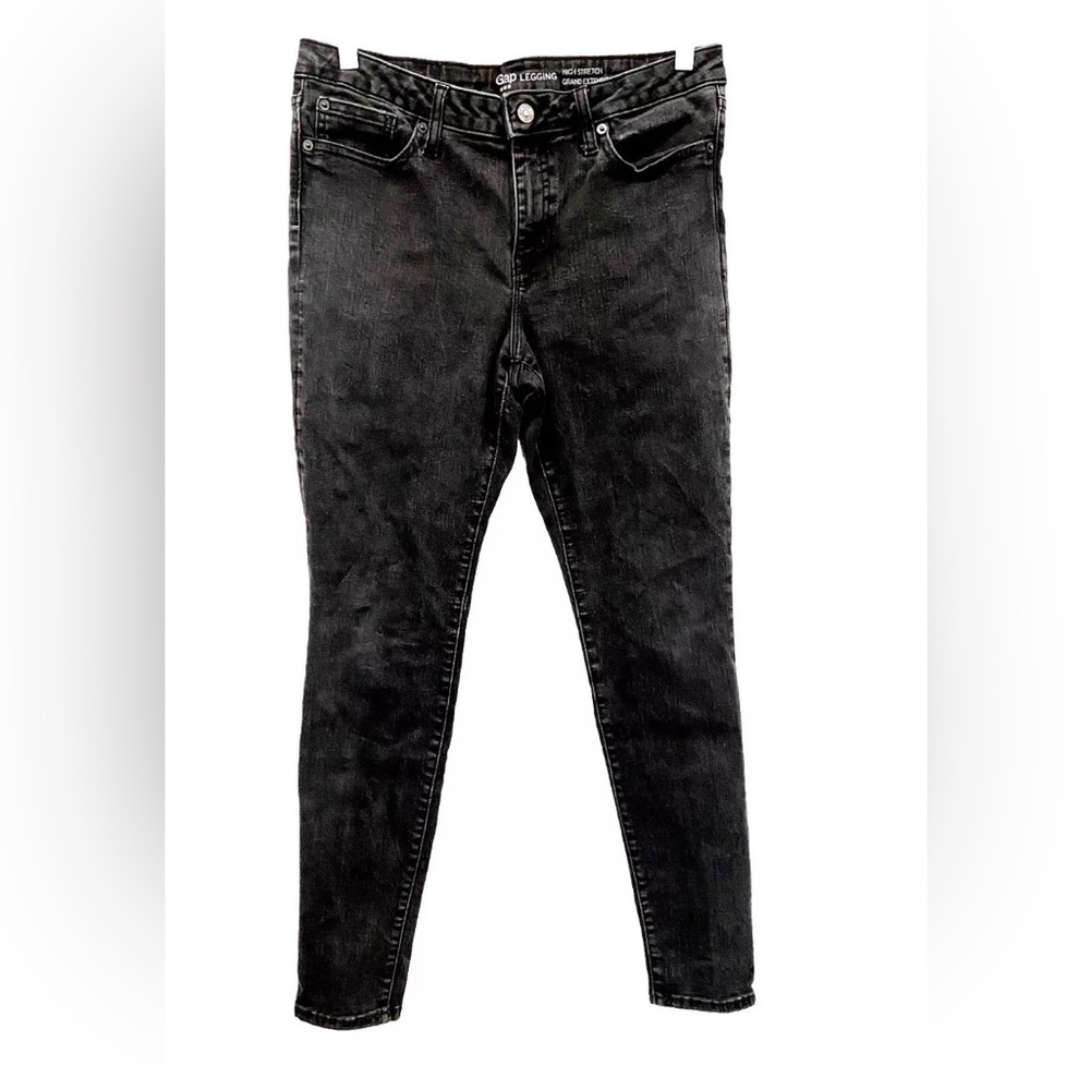 Gap Womens Legging Black Jeans High Stretch Denim Grand Extensible Size 12